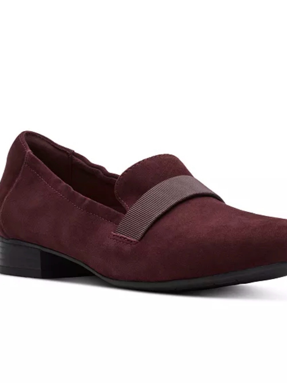 New Clarks Size 9 Tilmont Eve Burgandy Suede flat Shoe